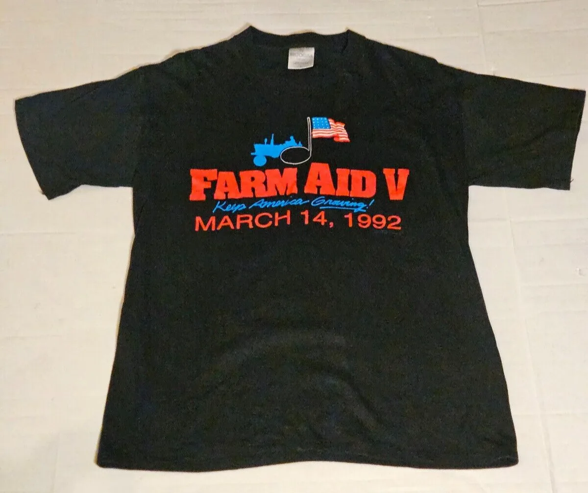 Vintage 1992 Farm V Concert T Shirt Single Stitch Sz L Made In Usa Neil Young