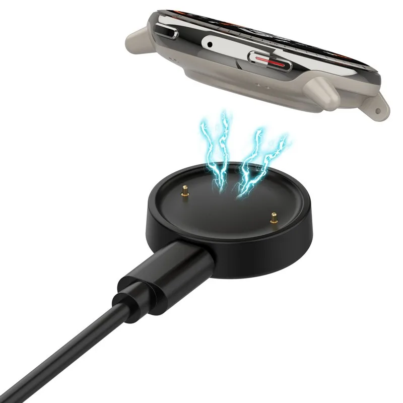 Base de carregador de relógio para amazfit bip 6, cabo usb, pulseira de linha para huami amazfit active 2/bip6, suporte de carregamento magnético inteligente