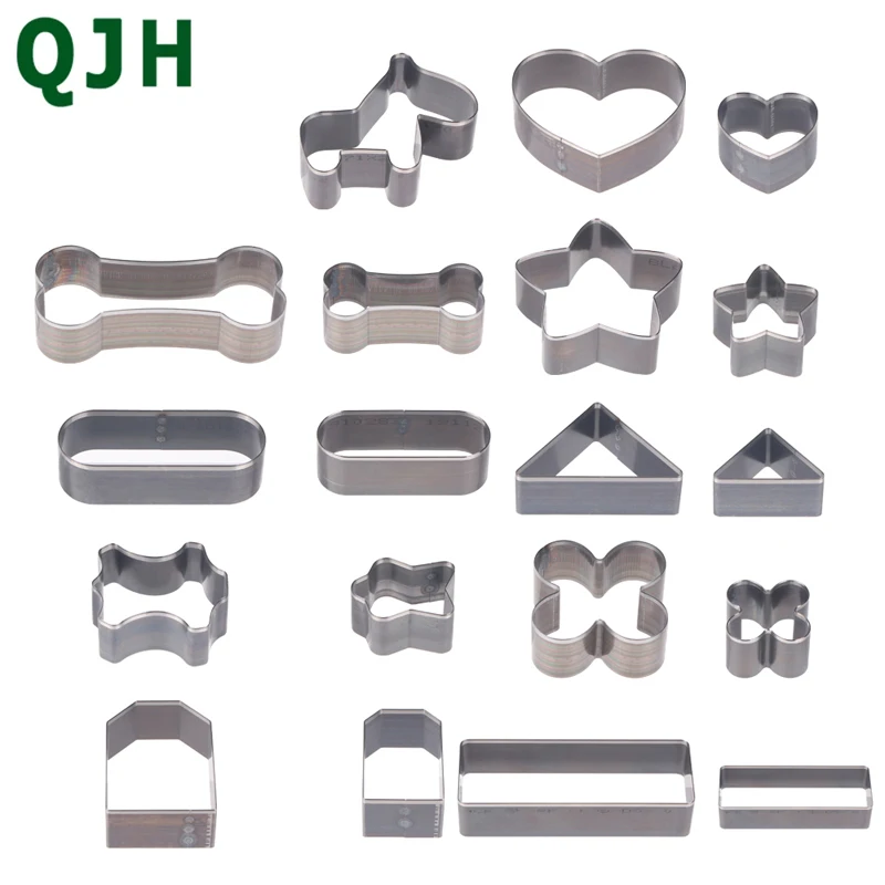 19PCS Leather Cutter Mold DIY Leather Process Model Cutting Cutter Mold Manual Punching Mold Template Cutting Punching Tool