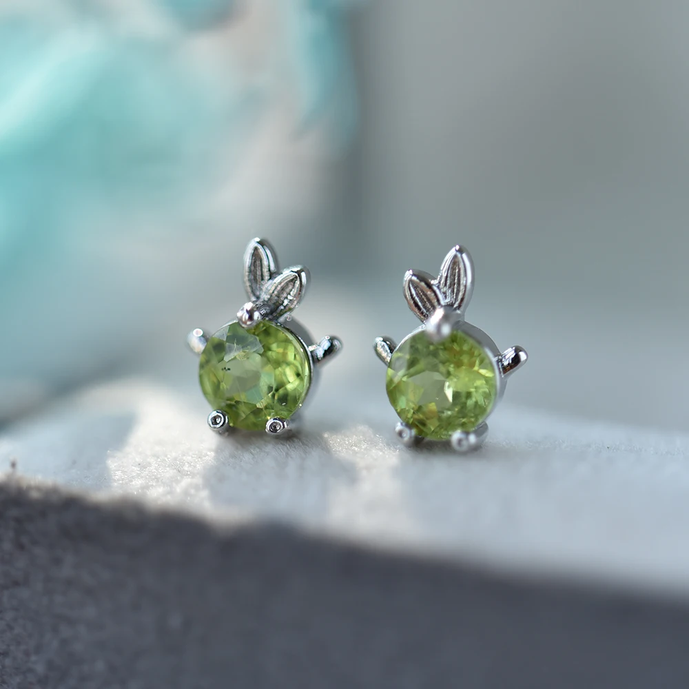 ITSMOS Cute Fish style Crystal Silver Post Studs Earrings Genuine Amethyst Garnet Peridot Citrine Lovely Earrings for Women Gift - Image 2