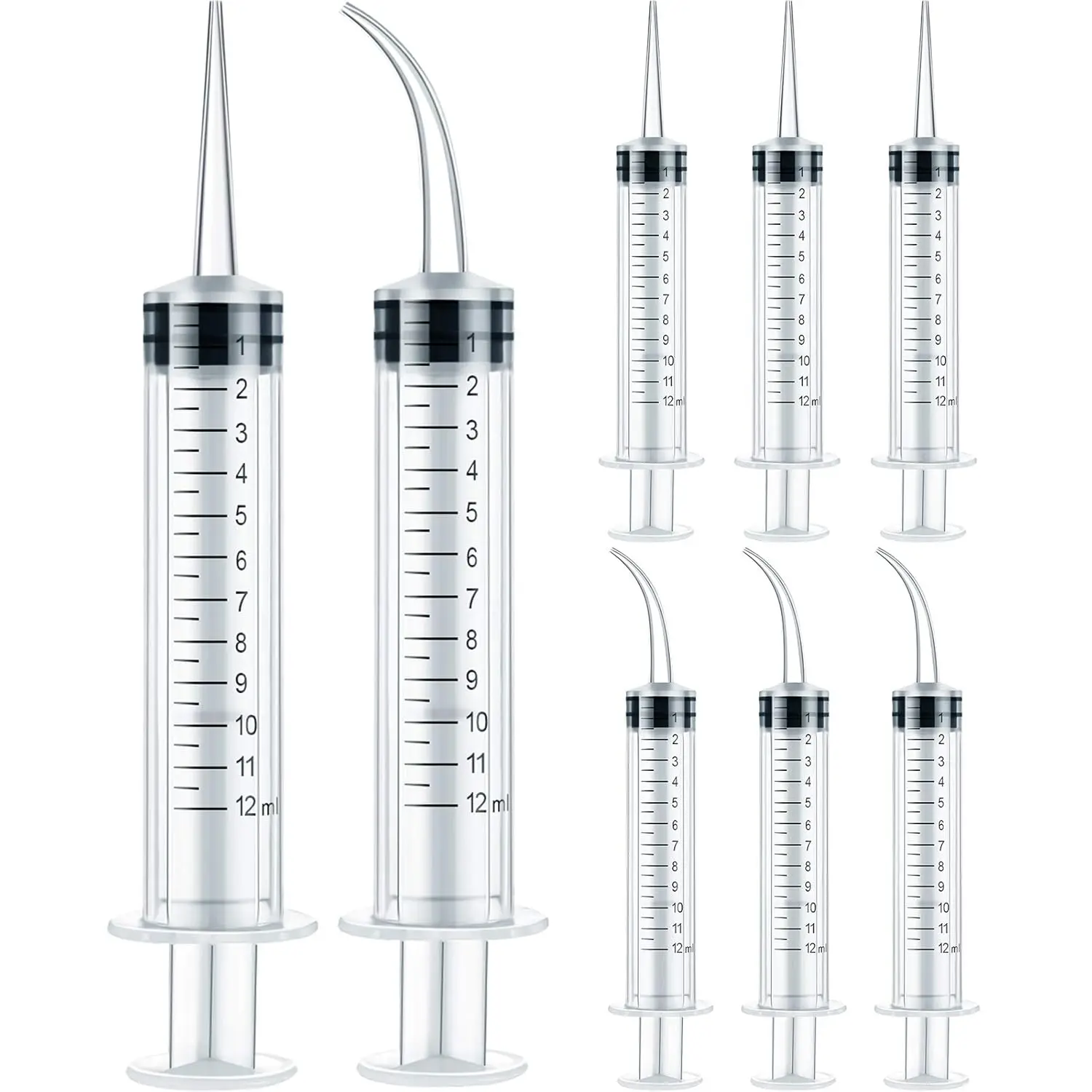 Gerader, gebogener Flüssigkeitsproben-Spender, 0,17 oz Spritze zur Flüssigkeitsabgabe, geruchlos, mit Messmarkierungen, Por – Detail 1