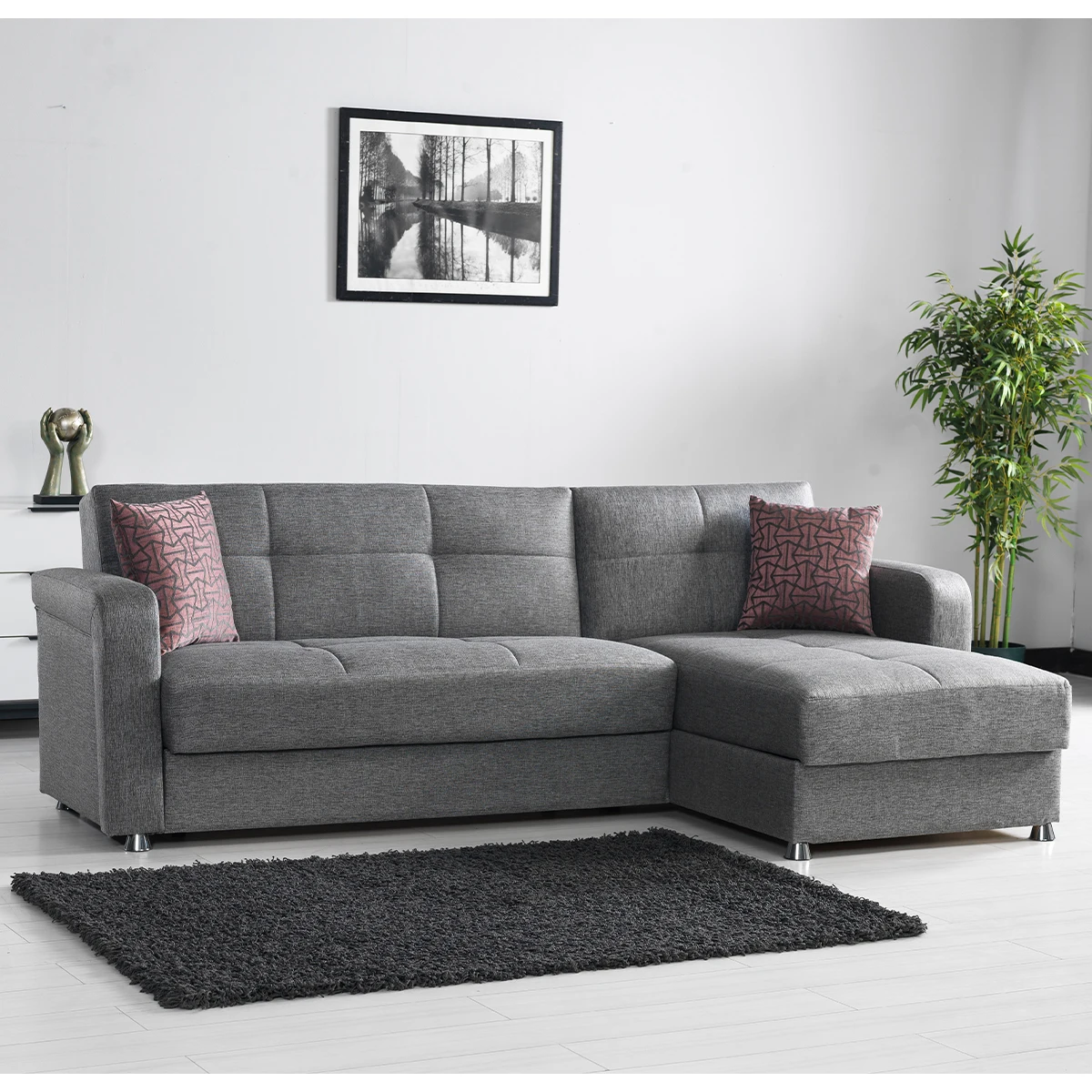 ak-Harmony Corner Sofa Bed Settee Living Room Furniture Berfa Extendable Modern Light Weight Comfortable