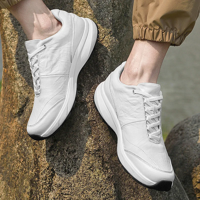 

Мужские всесезонные легкие повседневные кроссовки с защитой носка от ударов, нескользящей подошвой для активного отдыха, путешествий и спорта