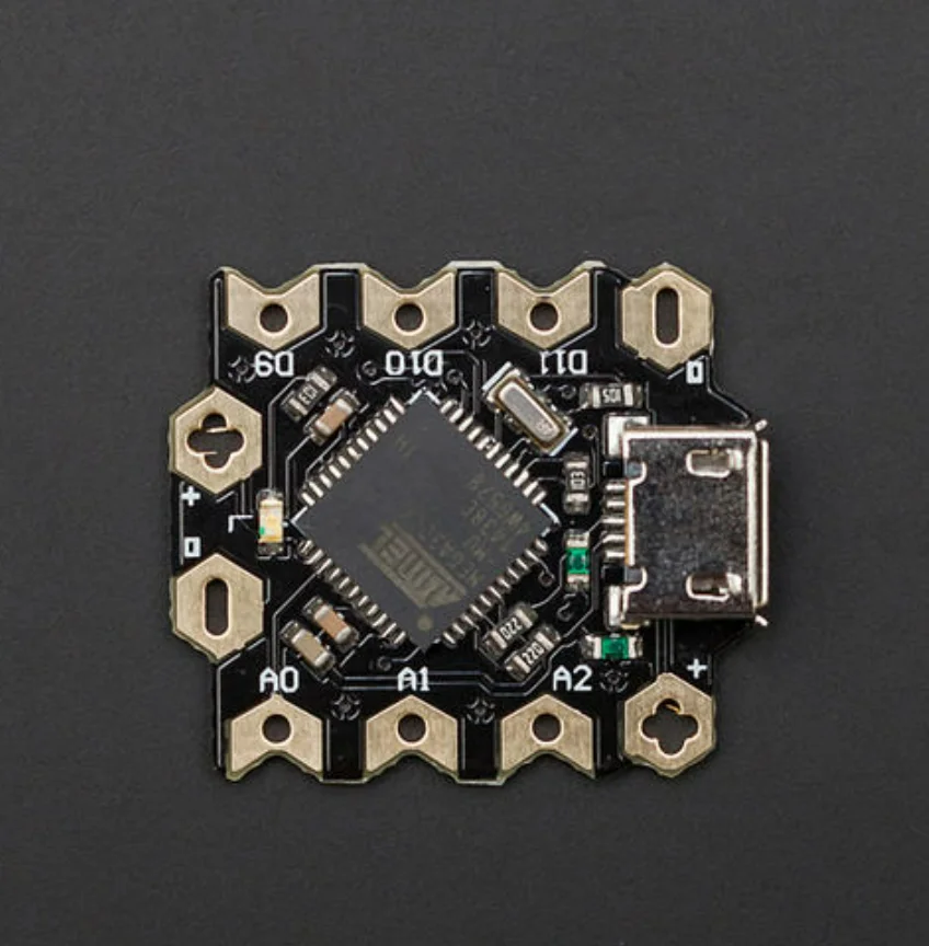 World's Smallest ATmega32u4 Leonardo Board,Coin-sized,10 I/O,5 Analog, USB Programmable, Micro USB, for Wearables&Mini Project