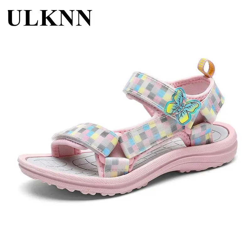 Summer Girls Sandals Pink Beach Shoes For Children Flat Girls Kids Princess Sandasl Eva Teen Casual Shoes Girls Light Footwea