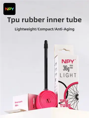 NPY 1Pcs Ultralight 28g Bike TPU Inner Tube 700X18 25 28 32 Road Bicycle TPU Material Tire 65mm Length French Valve