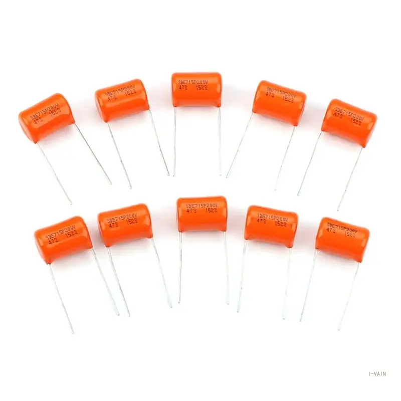 M5TC 10Pcs Electric Guitar Bass Tone Caps Capacitors 200V 715P .047uf Orange Drop Capacitors Tone Caps Electric Guitar Part