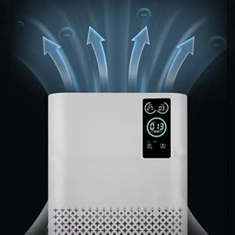 Smart Air Purifier with LED Display, Quadruple Negative Ion Purification, Formaldehyde/CADR Removal, Purification