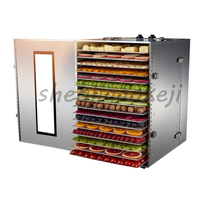 16 Layers Fruit and Vegetable Dehydration Machine Air Dryer Drying Dried Fruit Machine Food Dryer 220v 1000w Kitchen Appliances