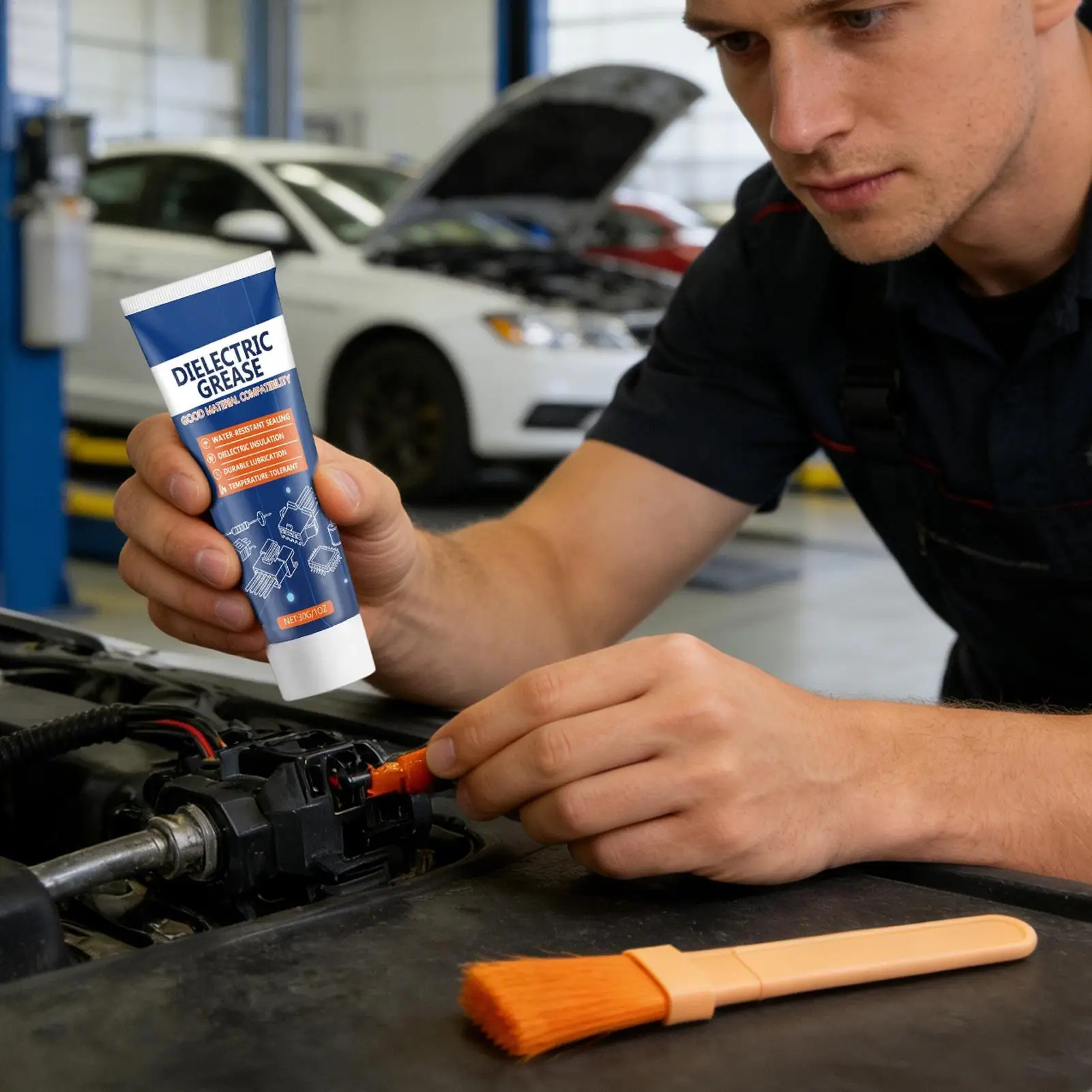 Wheel Bearing Grease Waterproof Heat Resistant Automotive Lubricant With Brush Dielectric Grease Marine for Car Ship Equipment