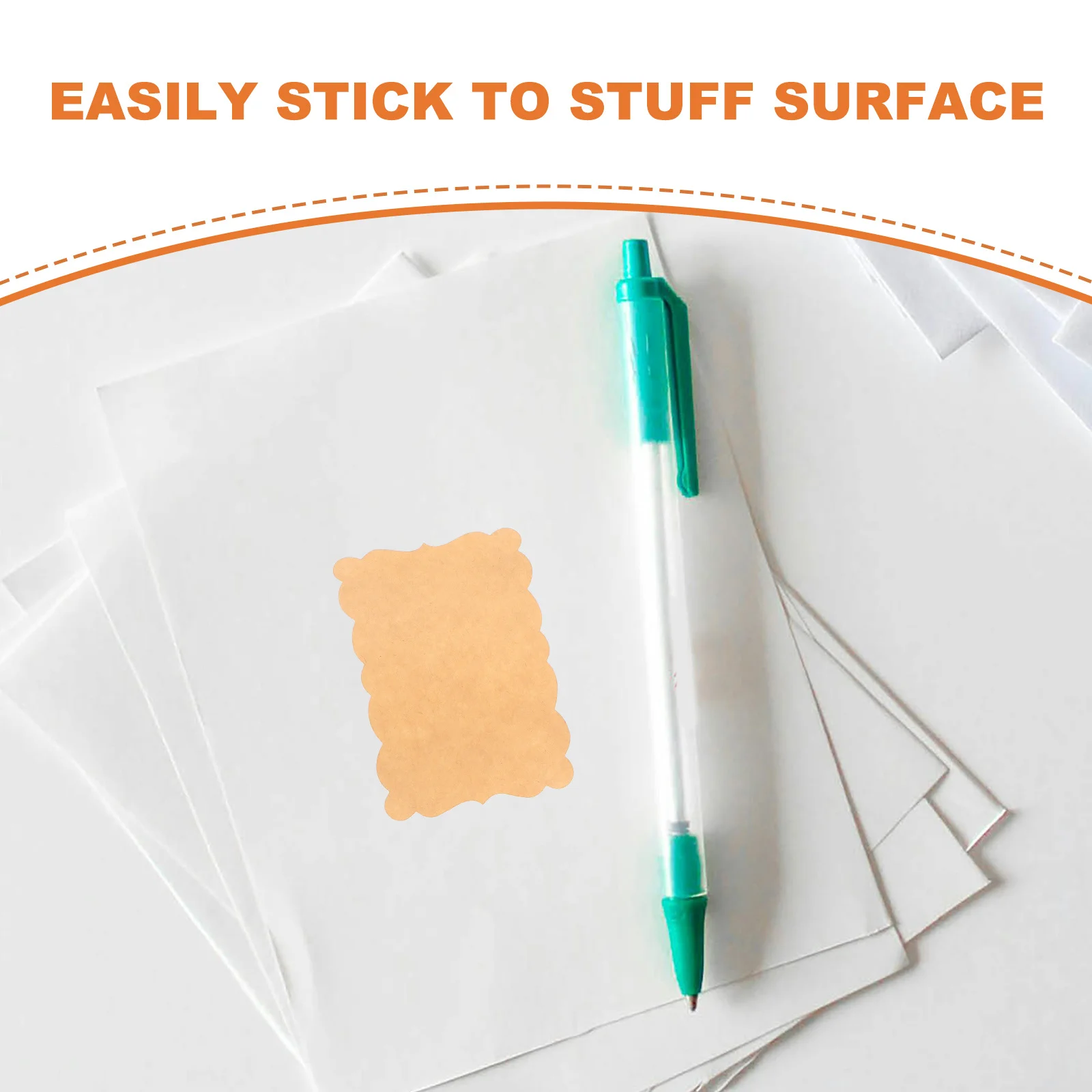 

1 Roll Kraft Adhesive Labels Stickers For Gift Packaging Jam Canning Diy Crafts Envelope Sealing Sticky Label Decals Folder Tags