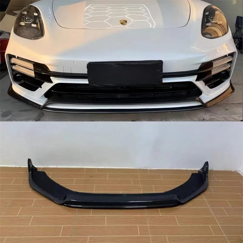 

For Porsche Panamera 971.1 Turbo s 2010 2023 Real Carbon Fiber Front Lip Front Bumper Lower Lip Under Spoiler Splitter Body Kit