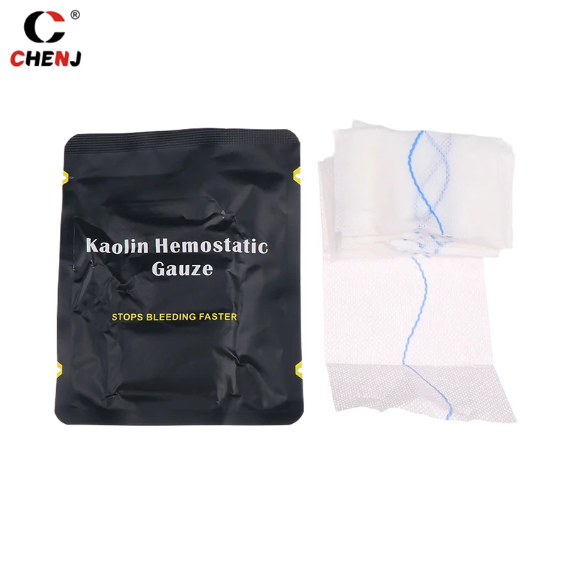 1Pack Gauze Combat Hemostatic Outdoor Emergency Trauma Z-Fold Soluble For First Aid Kit Medical Wound Dressing