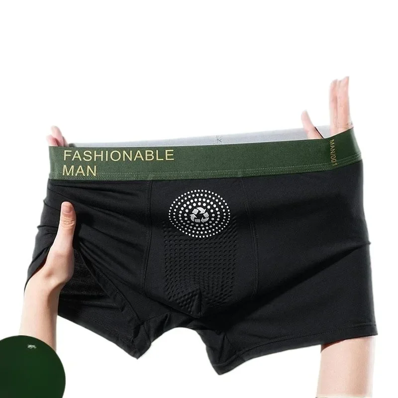 Modal Breathable Non-trace Flat Angle Antibacterial Anion Hygroscopic Massage Four Corner Adult Shorts Non-inductive  Underwear