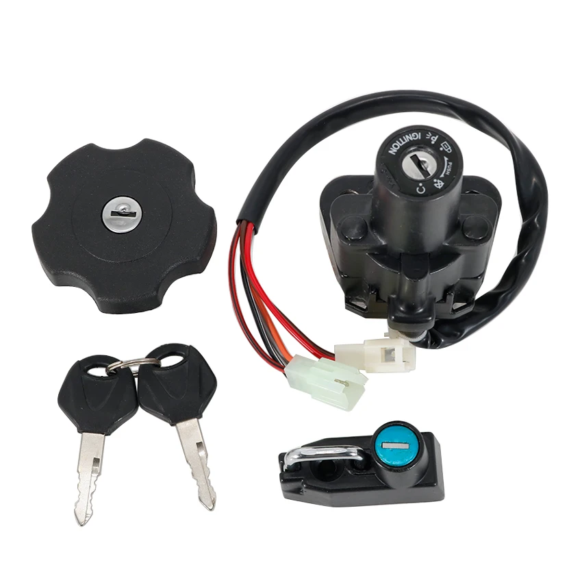 

Motorcycle Ignition Key Switch Fuel Gas Cap Seat Lock Kit For Yamaha XT600E XT500E OEM:4PU-82501-01 4R8-21308-00 11H-24602-03