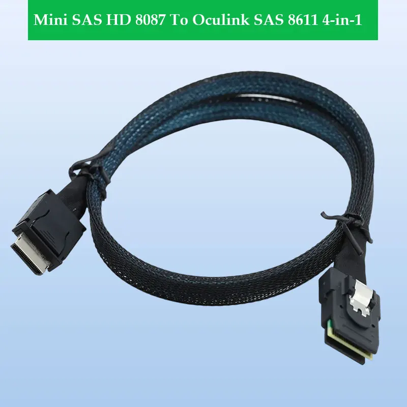 ADT-Link Mini SAS HD 8087 To Oculink SAS 8611 4-in-1 Server Chassis Built-in Cable – High-Speed Data Transfer Solution