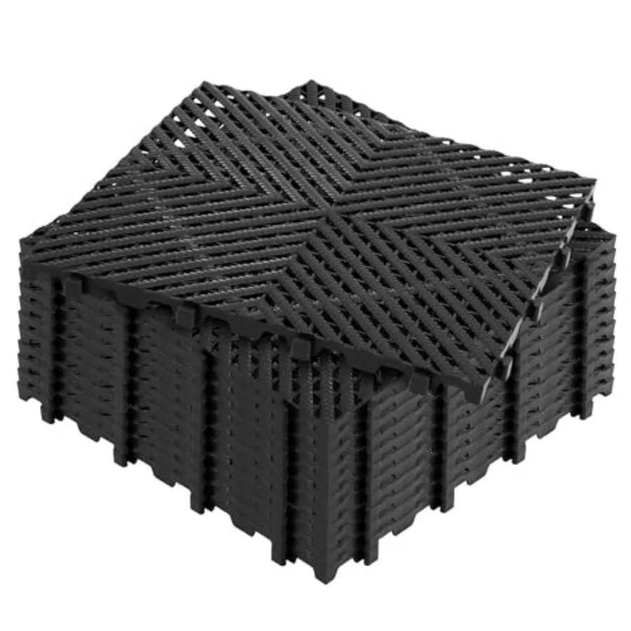 

12 Pack 15.8 x 15.8 in Drive on Lawn Grid, Interlocking Ground Protection Mats, Drain Non-Slip Floor Mat, Modular Drainage Mesh