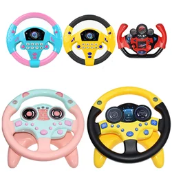 Eletric Simulation Steering Wheel Toy with Light Sound Baby Kids Musical Educational Copilot Stroller Steering Wheel Vocal Toys