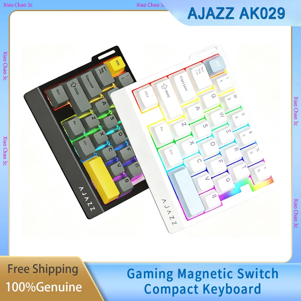 

Компактная игровая клавиатура AJAZZ AK029 с магнитными переключателями, проводная RGB, 8 кГц, частота заката, мини-цифровые клавиатуры для Mac/Windows/XP