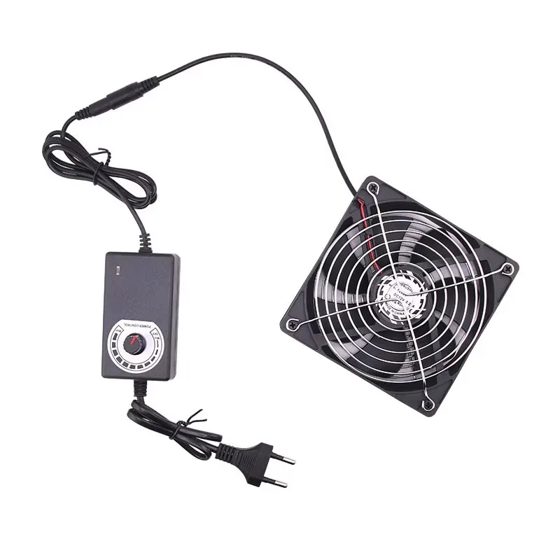 

Adjustable Speed 12025 CFM High Pet Box Cooling Ventilation Fan 220V Fish Tank Farm Exhaust Fan