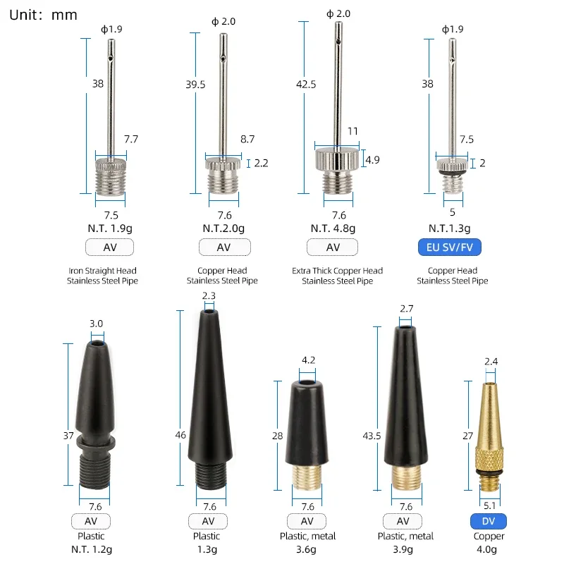 3 in 1 Pump Hose Fits AV FV DV Nozzles Air Inflator Repair Service M14 Threaded 80cm Soft Tube Schrader Presta Dunlop Connector