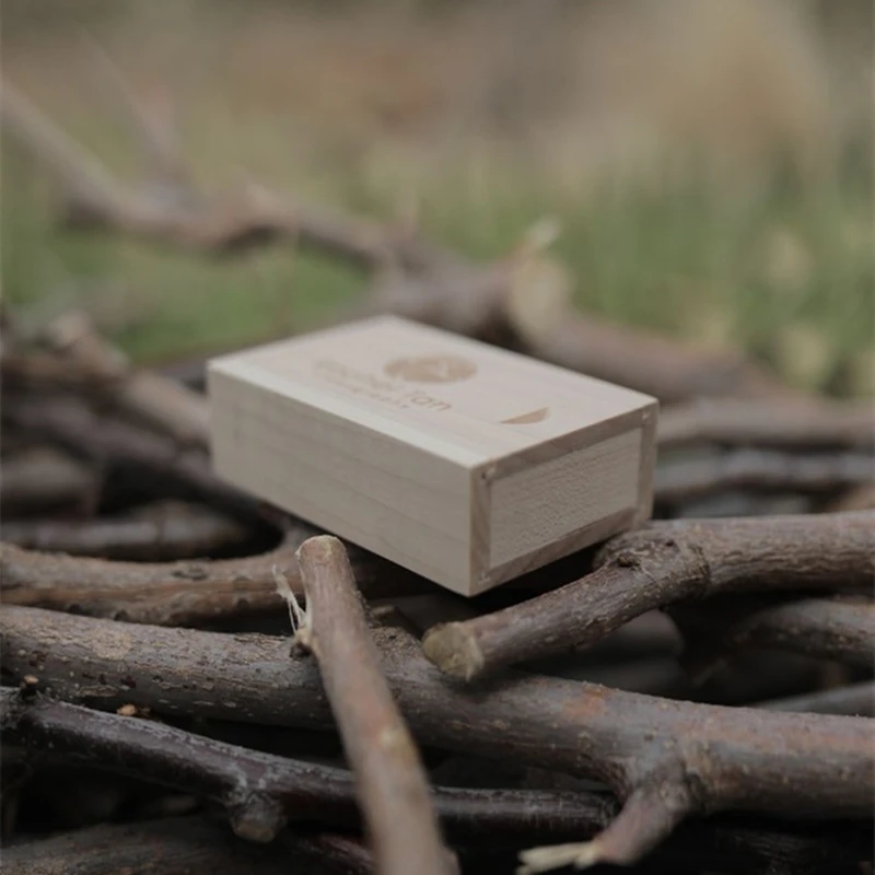 Free Custom Laser Engraving LOGO Maple Rectangle USB 2.0 High-speed Flash Drive 4GB 8GB 16GB 32GB 64GB 128GB and Maple Box