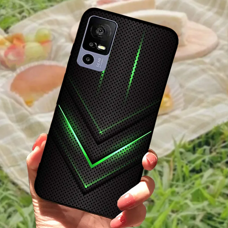 For TCL 40R Case TPU Soft Silicone Marble Phone Cover Case for TCL 405 406 408 403 TCL40R Shockproof Funda Love T771K Bumper