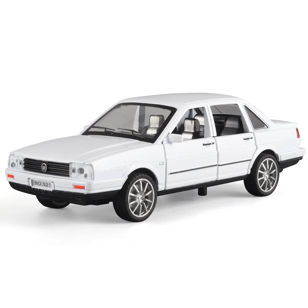 1:32 Volkswagen SANTANA High Simulation Diecast Metal Alloy Model car Sound Light Pull Back Collection Kids Toy Gifts E224