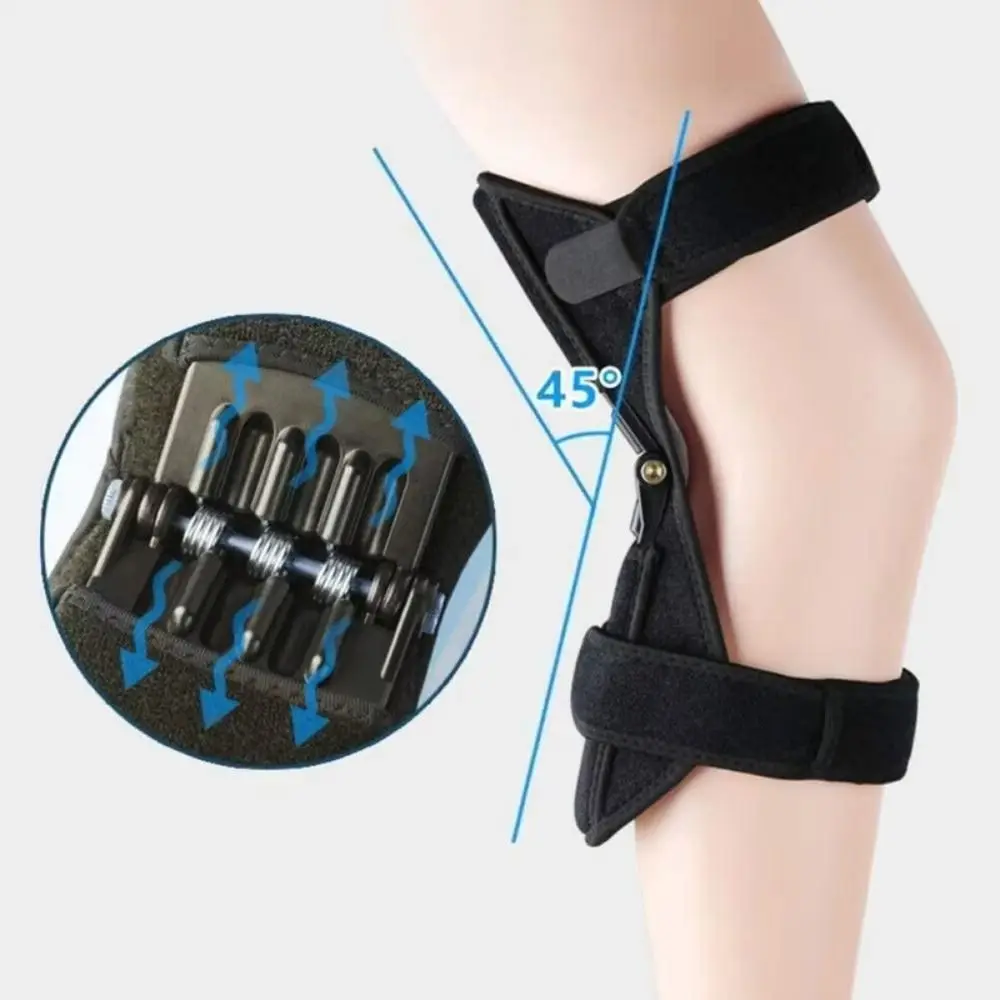 1/2PCS Rebound Spring Knee Protection Boosters Breathable Non-Slip Knee Braces Fixed Booster Support Knee Pads Sports