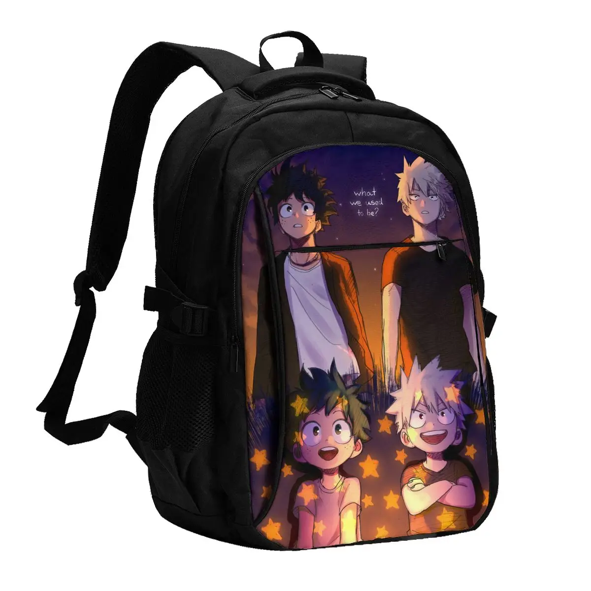 

Anime My Hero Academia Travel Laptop Backpack, Business Water Resistant Laptop Backpack with USB Charging Port, College Bag