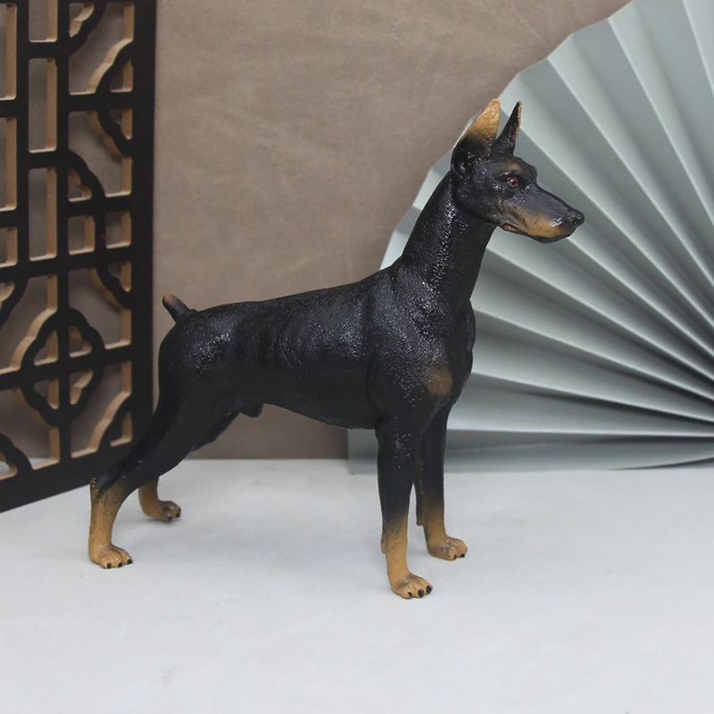 Multi Breed Miniature Boxer Bulldog Schnauzer Puppy Dog Animal Action Figure Model Figurines Pet Toy Home Decoration Ornament