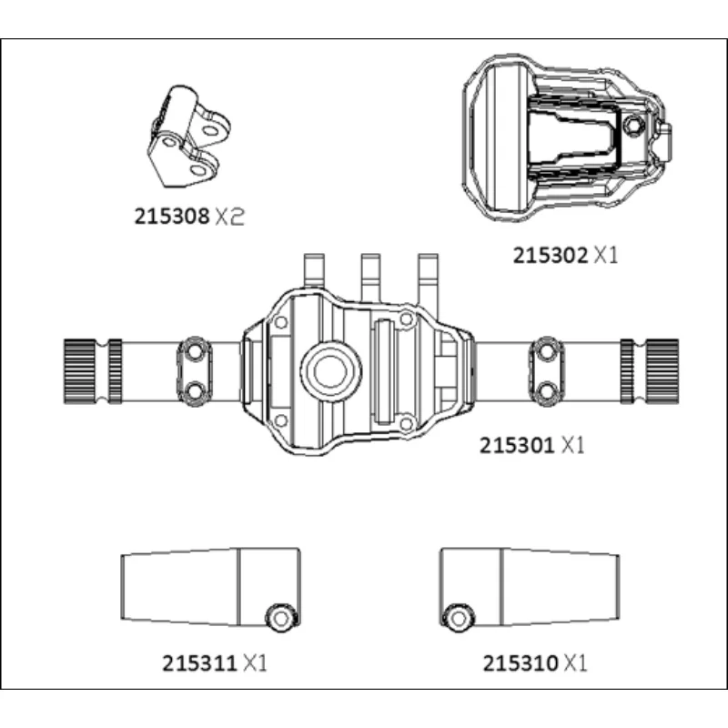 

CROSSRC EMO усиленный передний и задний мост прямого моста CS-97400968/69/70/71