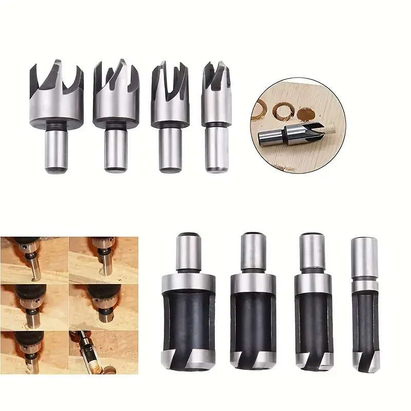 8pcs Tenon Drill Bit High Carbon Steel Wood Plug Cutter Drill Bits Set Portable Cone And Claw Drills Woodworking Accessories