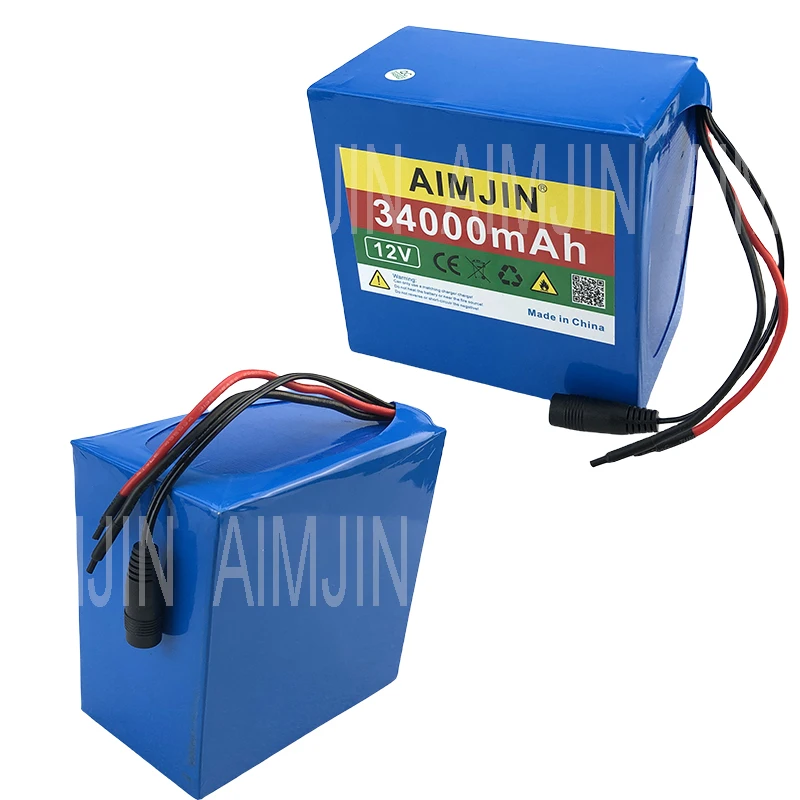 18650 3S12P 12V 34Ah 34000mAh Rechargeable Li-Ion Battery Pack For LED Lamp Light Solar Street Light Backup Power etc