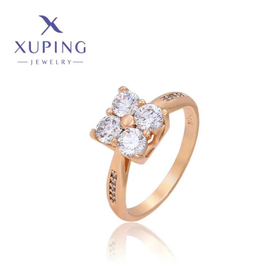 Xuping Jewelry New Exquisite Fashion Popular Style Gold Color Ring for Women Schoolgirl Unique Christmas Wedding Gifts A00896382