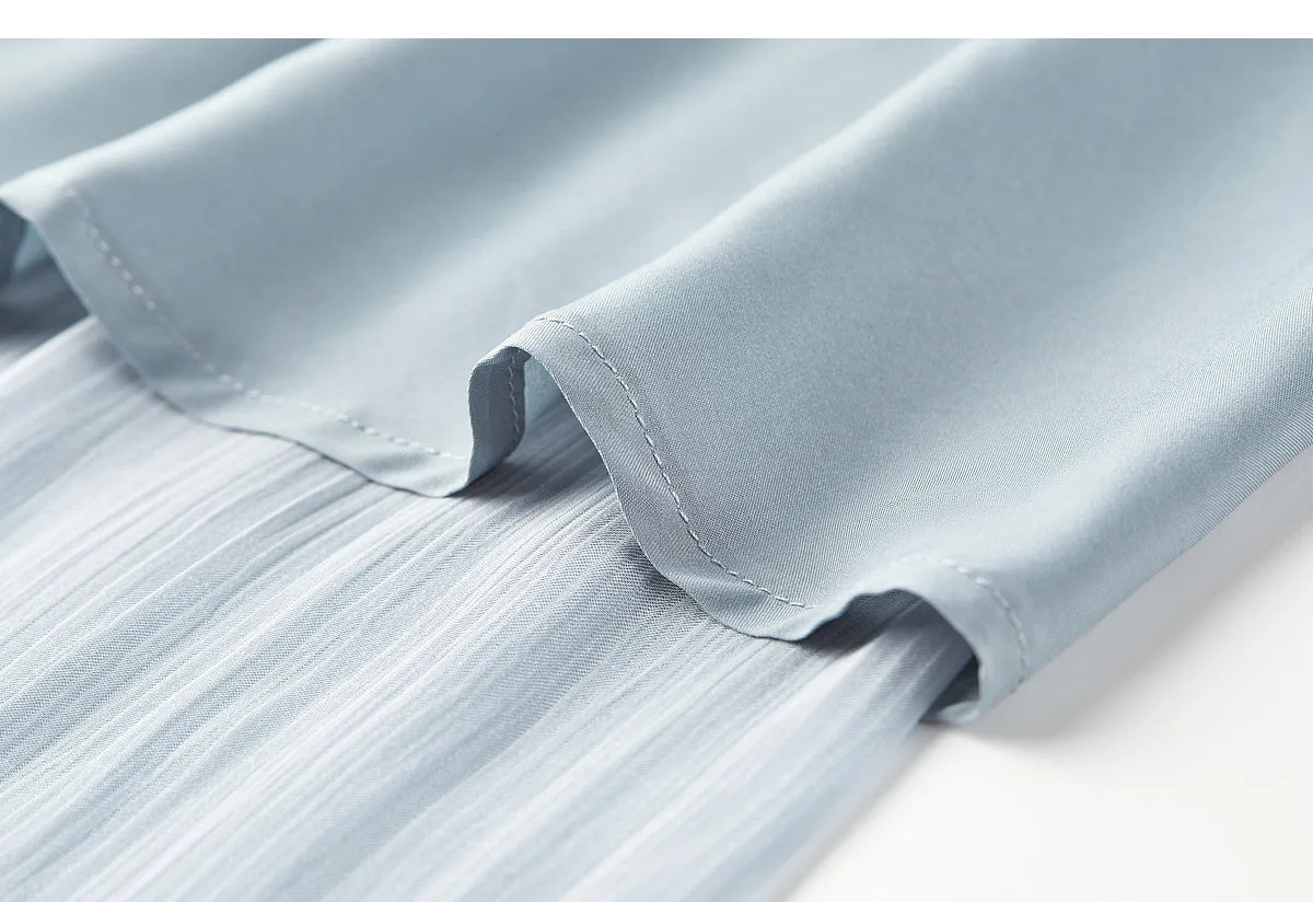 SENTUBILA Büro Einfacher, leichter, schimmernder Rock in Lila, Damen-Sommerhose mit elastischem Bund, Taschen, fließend, lässig, Culottes 162KF7358 – Detail 36