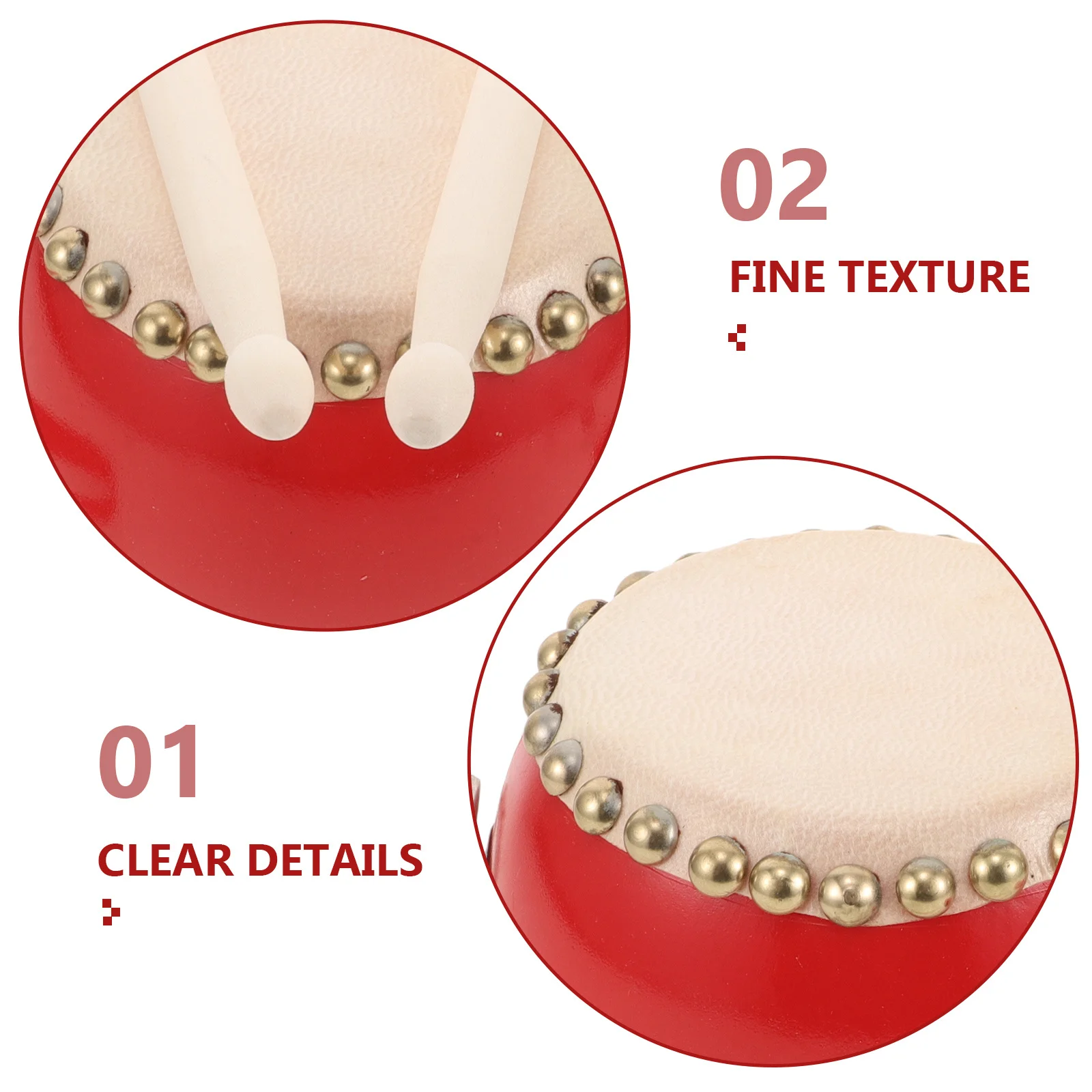 ชุดกลองขนาดเล็ก 1 ชุดสำหรับเด็ก เครื่องดนตรีเคาะจังหวะเพื่อการศึกษาปฐมวัย กลองมือสำหรับเด็กเล็ก พกพาสะดวก เสริมสร้างพัฒนาการด้านดนตรี