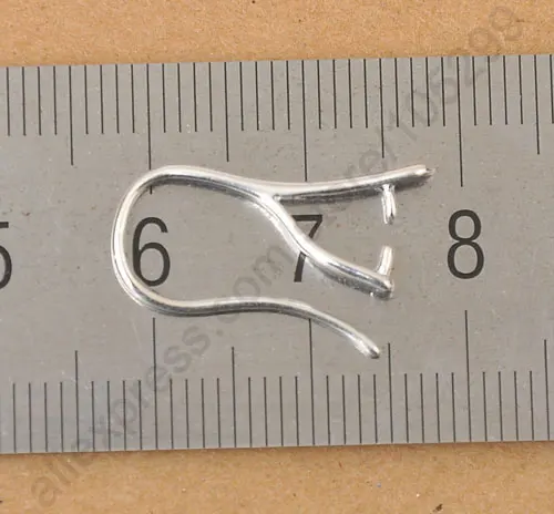 Wholesale 100PCS Lot 925 Sterling Silver Jewelry Findings Pinch Bail Hook Earring Ear Wires For Crystal Beads