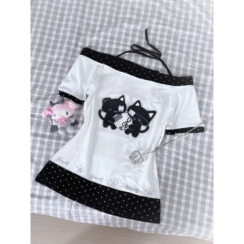 

Women's Summer Tops Tank Tops Short Sleeve Spaghetti Strap Off-the-Shoulder Halter Neck Fitted Printed Patchwork New Trendy Fit