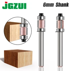 6mm Shank Diameter 10mm Blade Length9mm Extra Long Trim Pattern Top&Bottom Bearins Router Bit Cutting Carbide Alloy With