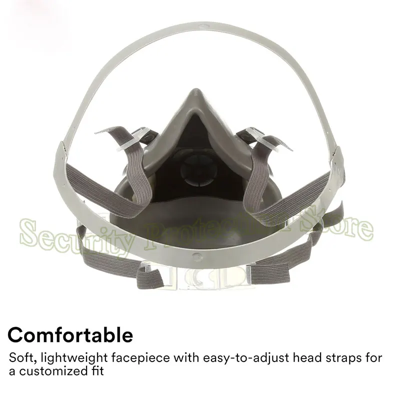 6300 Maschera antigas antipolvere con filtro 6001/6006/occhiali di sicurezza Respiratore antigas a mezza faccia per verniciatura a spruzzo Lucidatura Sicurezza sul lavoro