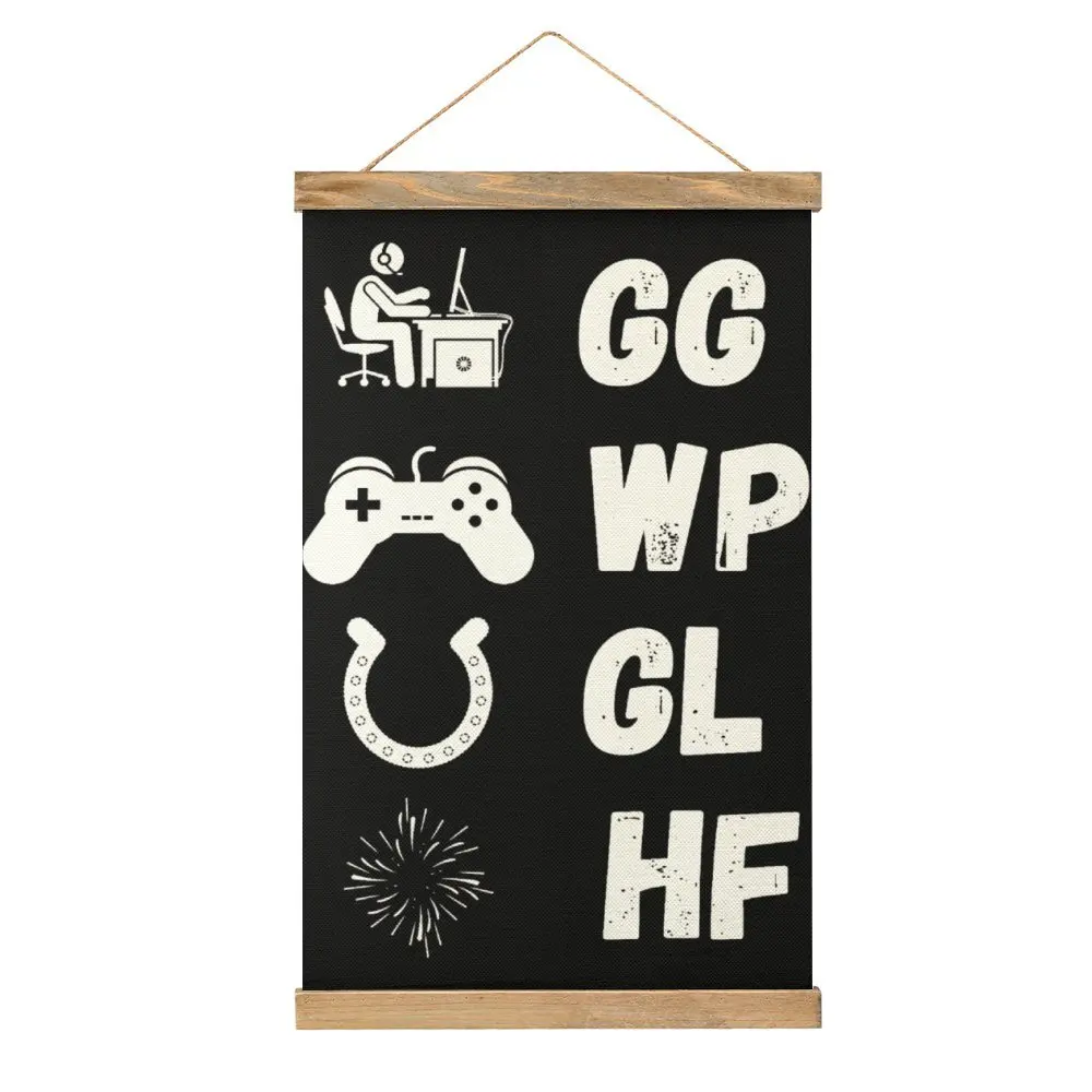 

GG WP GL HF Game Long Sleeve For Y Painting Hotel Craft Decoration Canvas Hanging Picture Cute Geeky Style Decorate