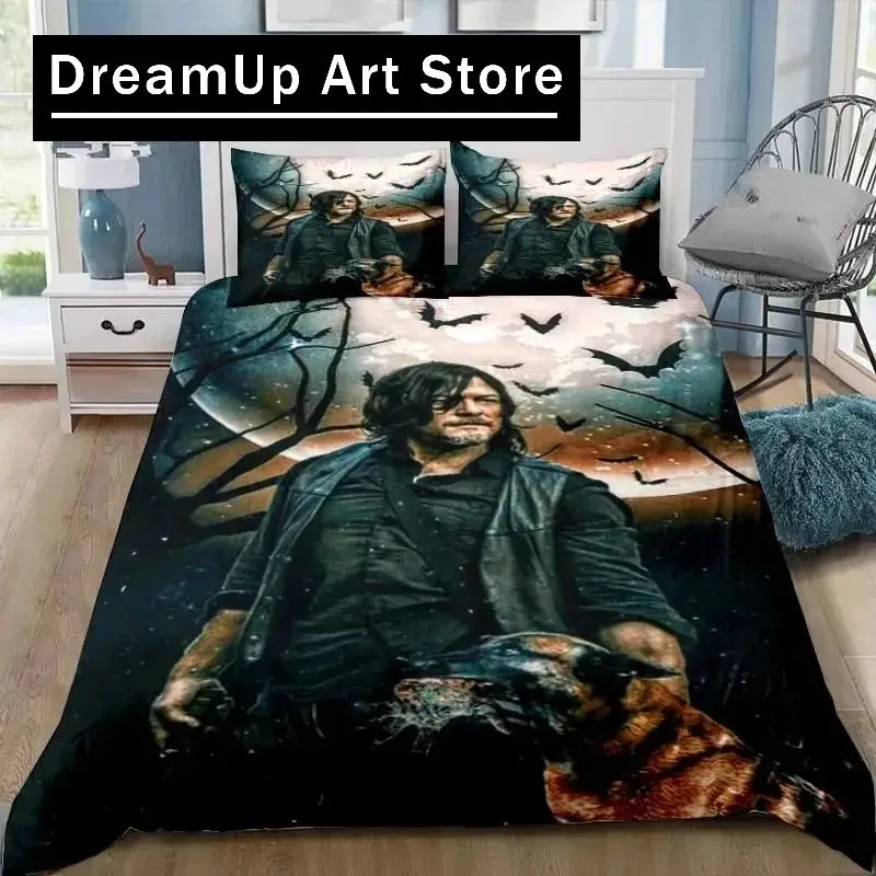 Walking Dead Daryl Dixon Wings Mark Bedding Set Boys Girls Twin Queen Full Size Duvet Cover Pillowcase Bed Adult Bedroom