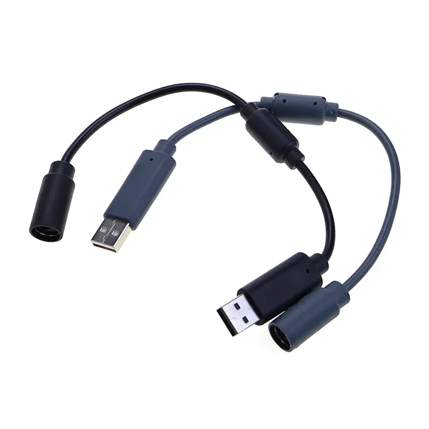 JCD For Xbox 360 Game Controller Gray Black W/ Magnetic Ring Handle Connection Conversion Line USB Breakaway Cable Adapter Cord view 4