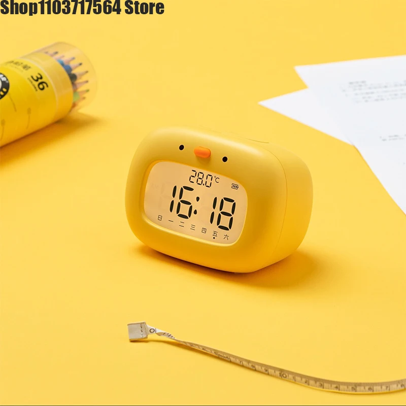 Creative strange duck alarm clock night light students bedside electronic cartoon children dual-use luminous light