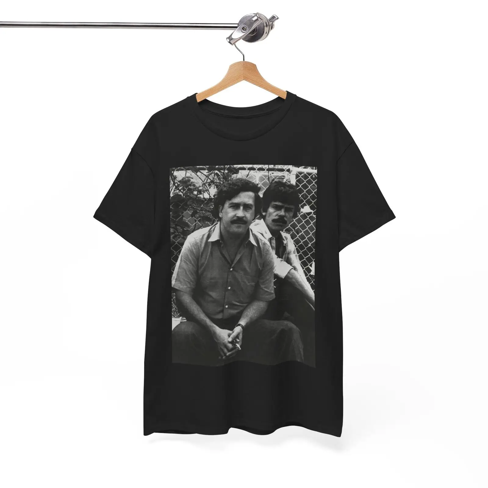 Pablo Escobar Tshirt Vintage Photo Colombia Retro Mexico Unisex Heavy Cotton Tee