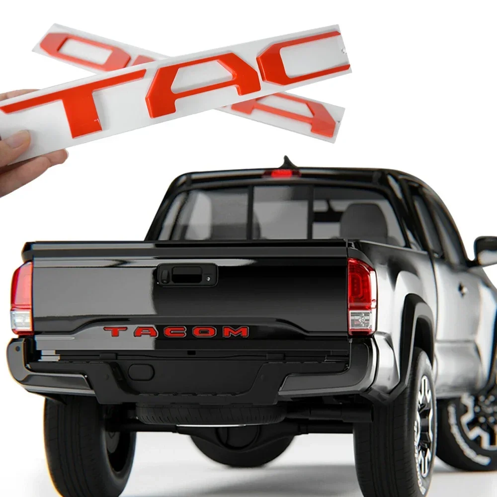 

Для Tacoma 2016 2017 2018-2021 3D приподнятая вставка на заднюю дверь с буквами, эмблема, задний багажник автомобиля, буквенная табличка с надписью для Tacoma, наклейки