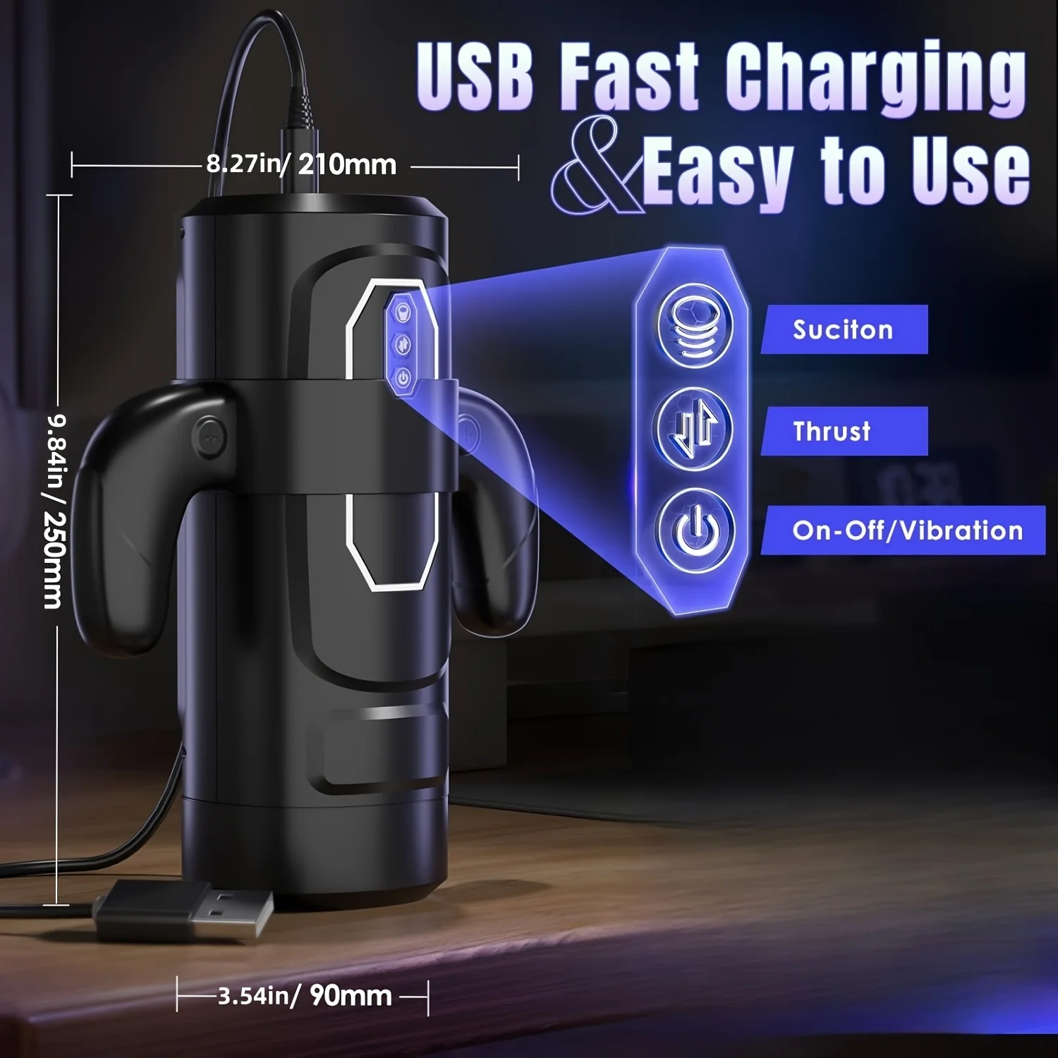 التلقائي ذكر الاستمناء مع مقبض 9 تهتز 6 Thrusting 3 شفط التلقائي مص الذكور جهاز استمناء للعب الكبار