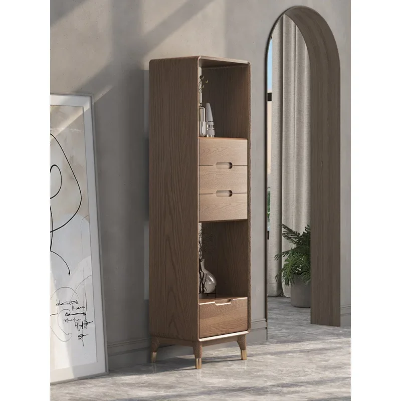 Nordic minimalist modern bookcase Japanese free combination cabinet study shelf