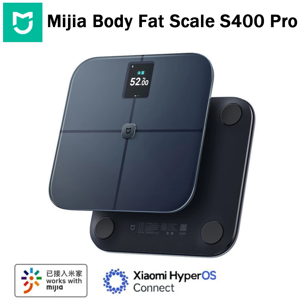 Mijia Body Fat Scale S400 Pro 3.5-inch TFT Color Screen Bluetooth 5.1 Smart Home Body Composition Scale Work with Mi Home APP